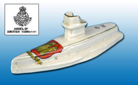 Carlton China model of E class submarine