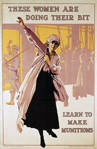 WW1 poster - Women are doing their bit.